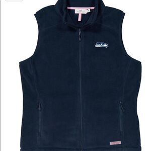 Vineyard Vines Seahawks Womens Fleece Vest Medium NEW